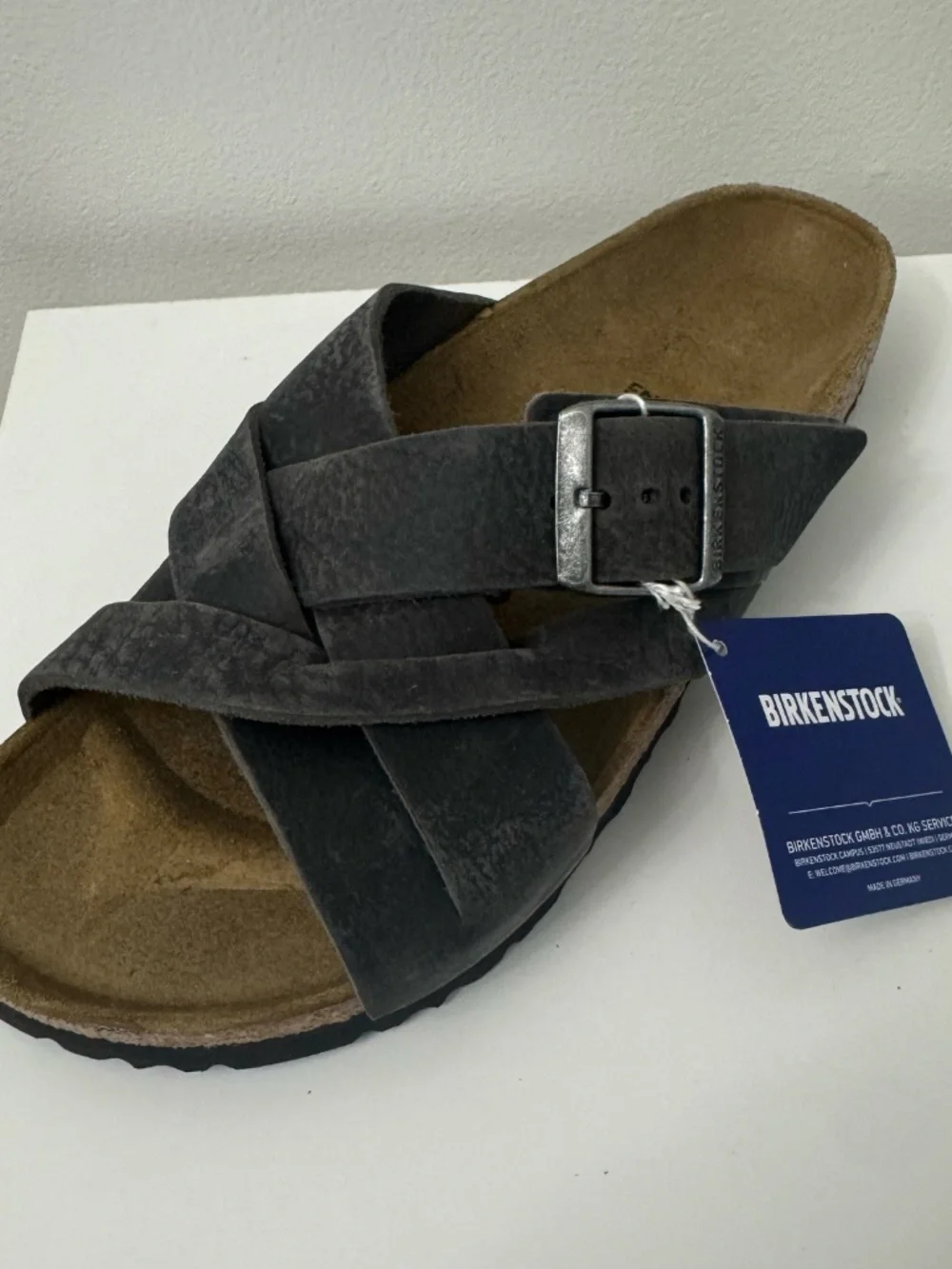 NEW Birkenstock Lugano Camberra Iron Leather Sandals EU 41 Narrow Unisex